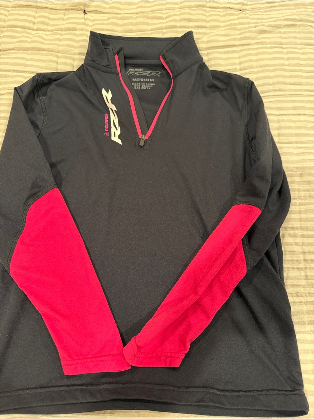 Polaris RZR Kids Black & pink Quarter-Zip Pullover